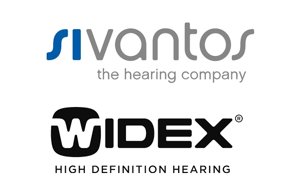 Logo de Sivantos et de Widex