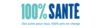 Logo 100 % santé sur les prothéses auditives